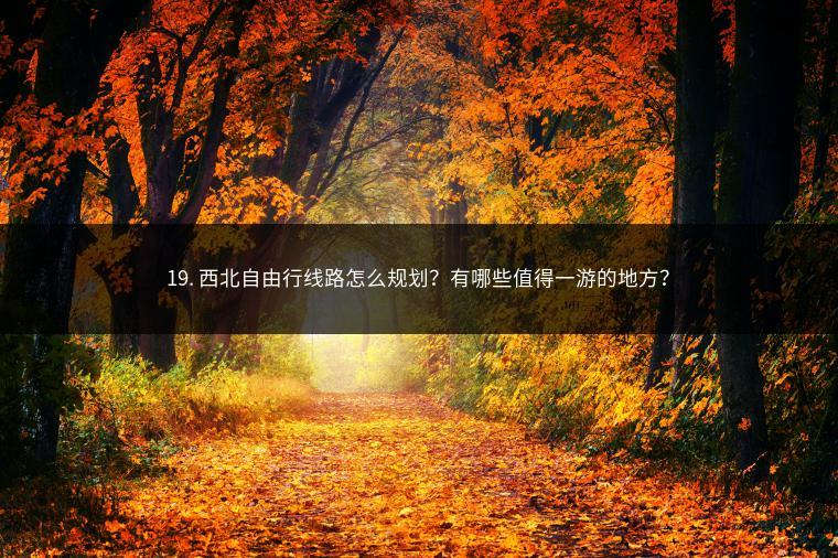 19. 西北自由行线路怎么规划？有哪些值得一游的地方？