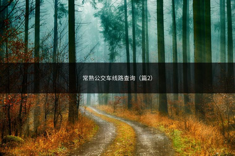 常熟公交车线路查询（篇2）