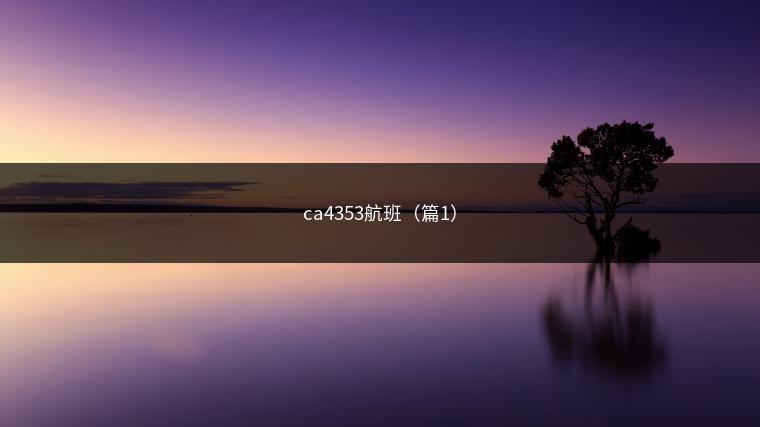 ca4353航班（篇1）